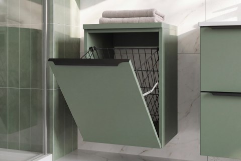 Szafka pod blat z koszem na pranie 40 cm SOMBRA GREEN