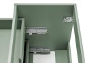 Zestaw szafki łazienkowej 80 cm, szafki z koszem na pranie 40 cm i blatu 120 cm SOMBRA GREEN