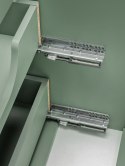 Zestaw szafki łazienkowej 80 cm, szafki z koszem na pranie 40 cm i blatu 120 cm SOMBRA GREEN